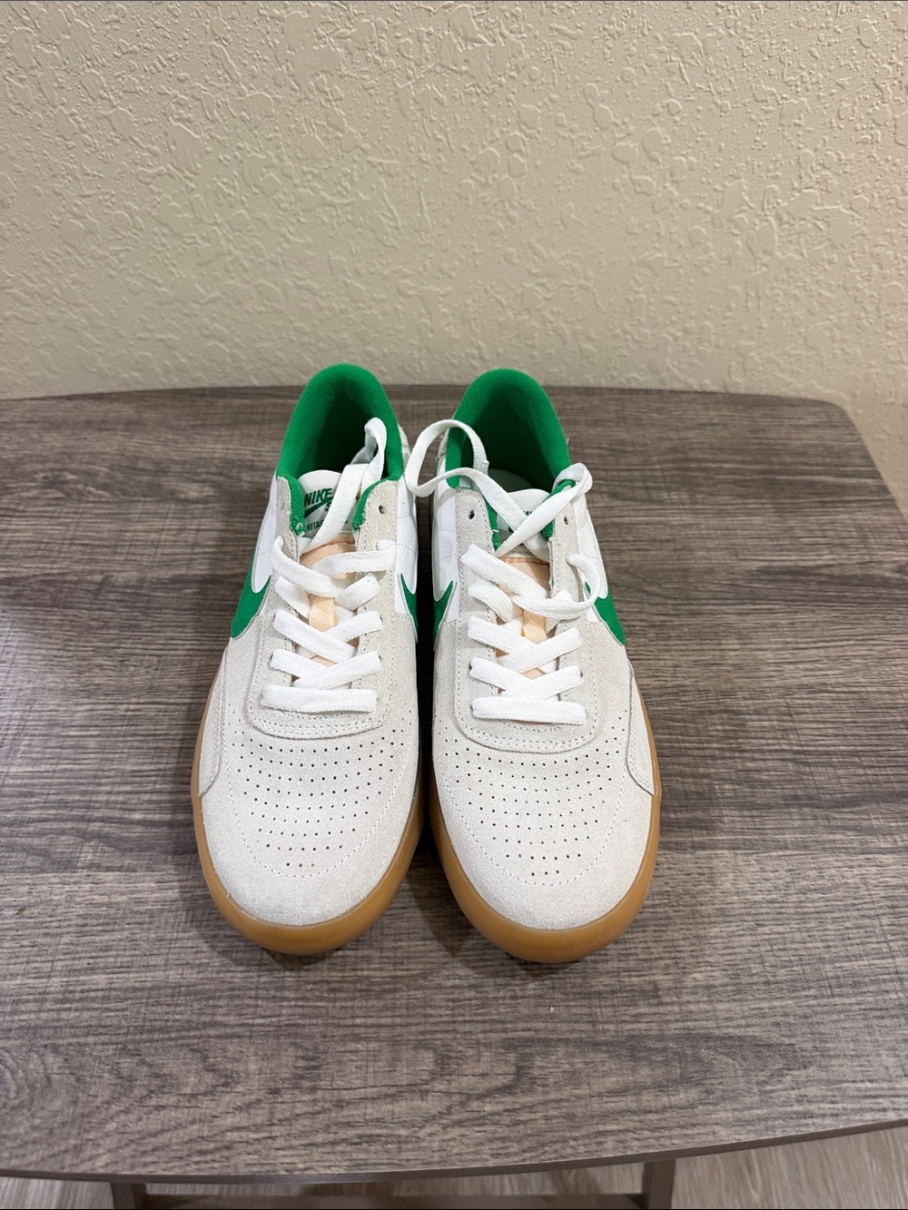 Women White and Green gum bottom Athletic Sneakers